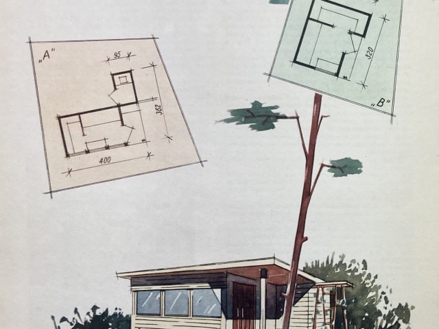 DIY instructions for a garden cottage. Magazine Kunst ja kodu (Art and Home), 2/1959