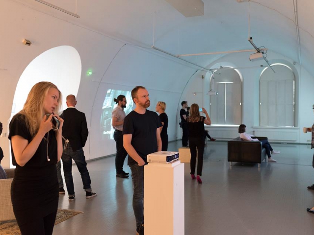Opening of 'States of Control', general view, HIAP Agusta Gallery, Helsinki, 2017